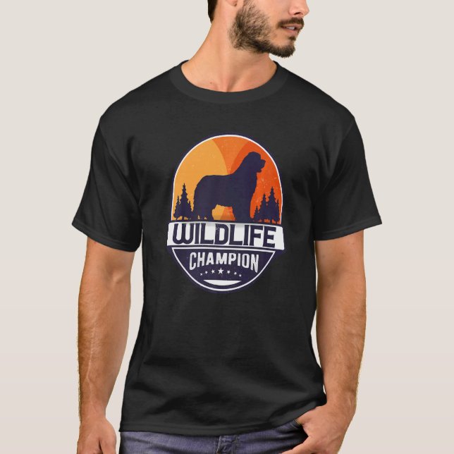Camiseta Retro de perro de Terranova 6 (Anverso)