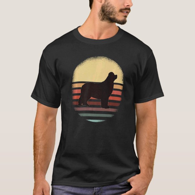 Camiseta Retro de perro de Terranova 8 (Anverso)