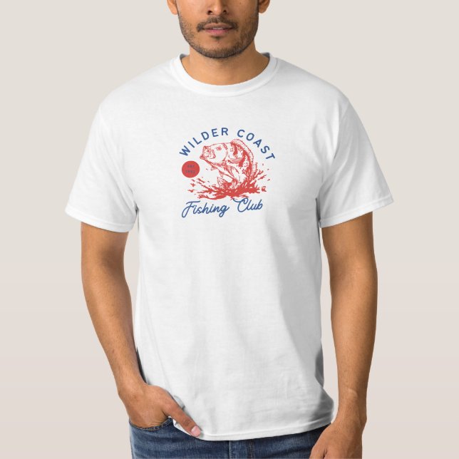 Camiseta retro de pesca de la costa salvaje (Anverso)