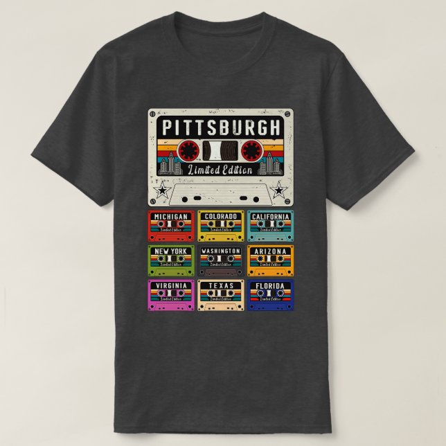 Camiseta Retro de Pittsburgh City (Diseño del anverso)