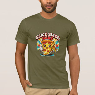 Camiseta Retro de Pizza – Slice Slice Baby Gr Dive