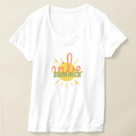 Camiseta Retro de Playa Vibraciones de Verano