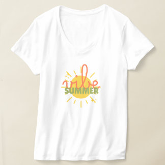 Camiseta Retro de Playa Vibraciones de Verano