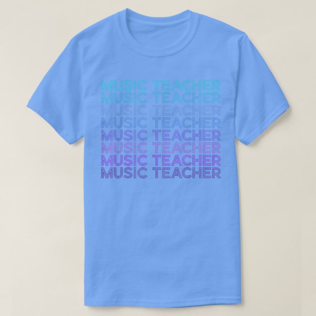 Camiseta Retro de profesores de música (Diseño del anverso)