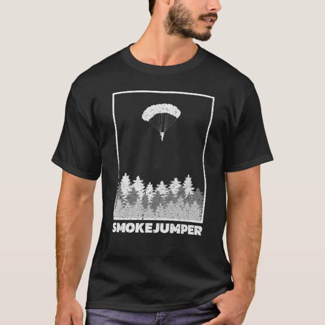 Camiseta Retro de puente de humo de bomberos de tierras sil (Anverso)