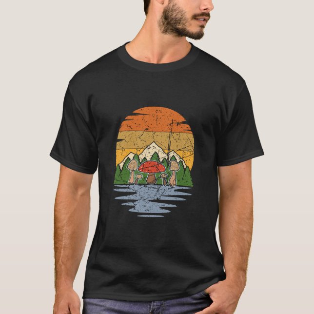 Camiseta Retro de recolección de hongos (Anverso)