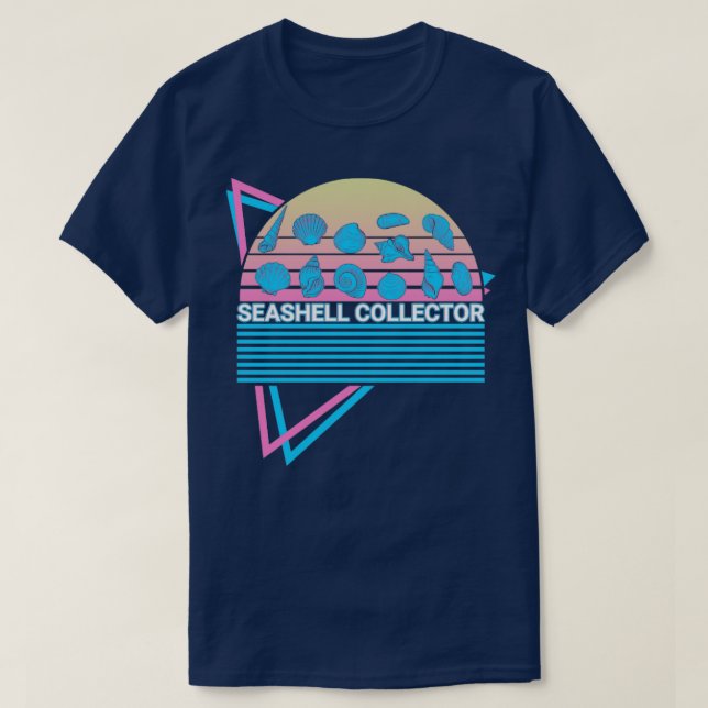 Camiseta Retro de recolector de conchas marinas (Diseño del anverso)
