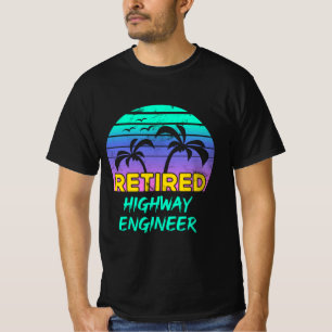 Camiseta Retro de regalo de retiro de ingeniero de autopist