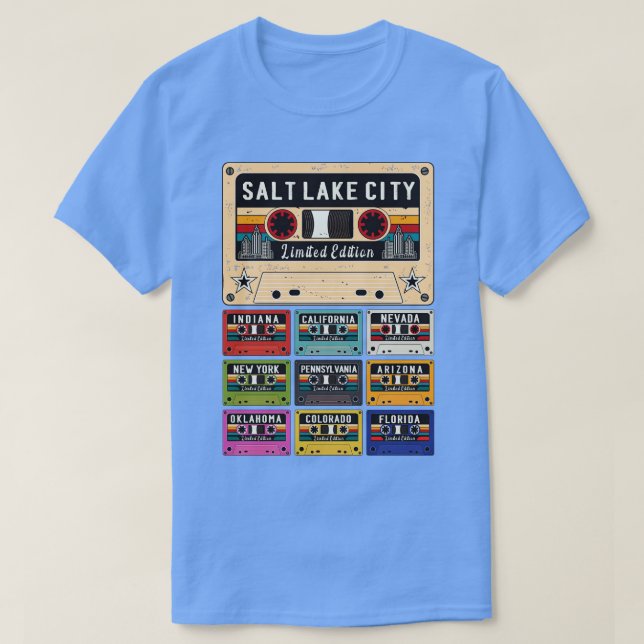 Camiseta Retro de Salt Lake City (Diseño del anverso)