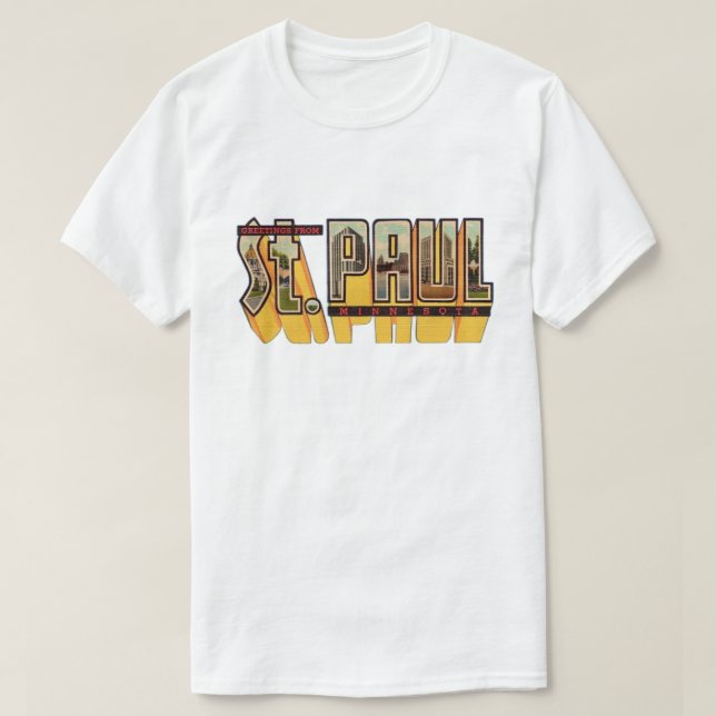 Camiseta Retro de Saludo de St Paul (Diseño del anverso)