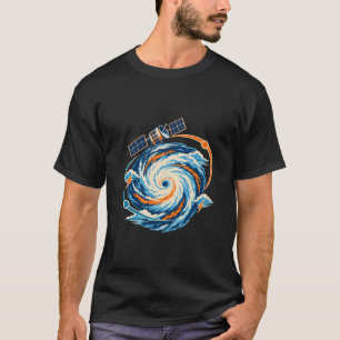 Camiseta Retro de Satélite Meteorológico de Ciclón