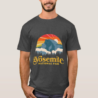 Camiseta retro de senderismo en la naturaleza del
