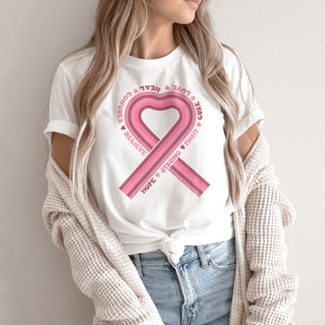 Camiseta Retro de sensibilización sobre el cáncer de mama e (Subido por el creador)