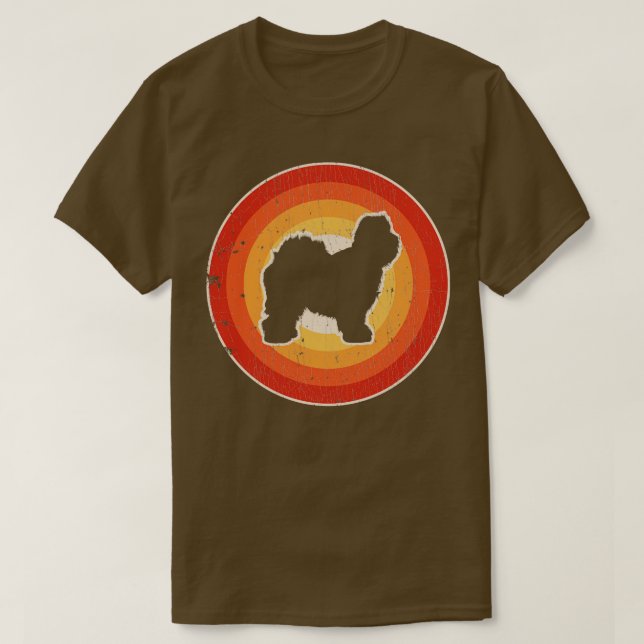 Camiseta Retro de Sunset Sunset de Sheepdog Inglés Viejo pa (Diseño del anverso)