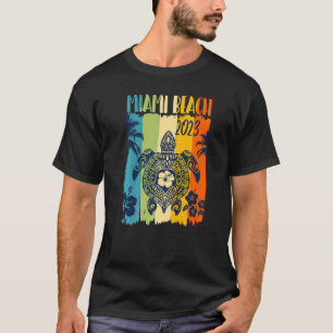 Camiseta Retro de tortuga marina Miami Beach Familia Florid