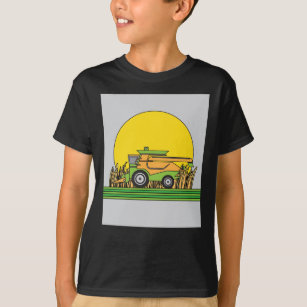 Camiseta Retro de tractor combinado