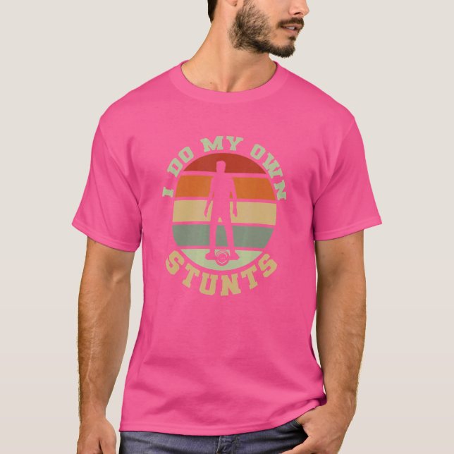 Camiseta Retro De Una Rueda Hago Mi Propio Skateboard Eléct (Anverso)