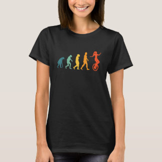 Camiseta Retro de uniciclo de evolución uniclista