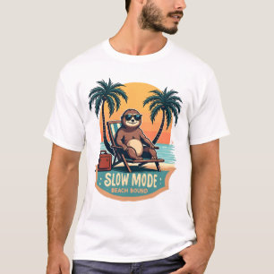 Camiseta Retro de Vacaciones de Perezoso Divertida