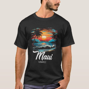 Camiseta Retro de vacaciones familiares Sunset Hawaii Maui 