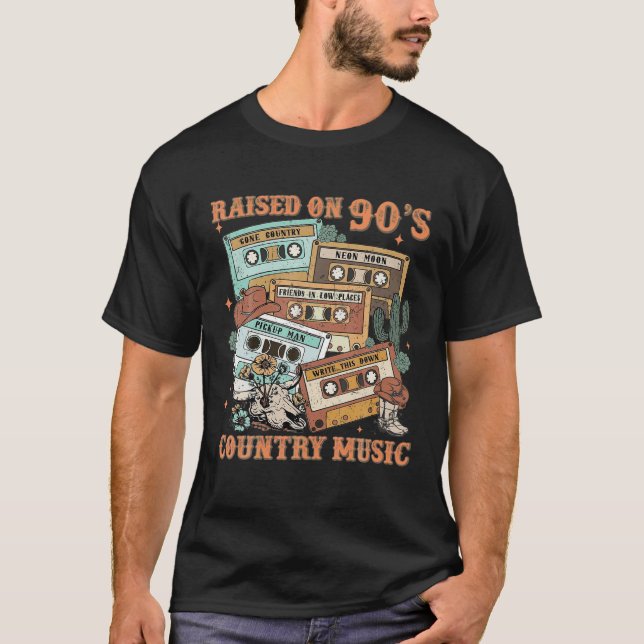 Camiseta Retro de vaquero occidental de música country de l (Anverso)
