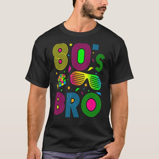 Camiseta Retro de vestir Fiesta de Bro Ochenta para hombres (Anverso)