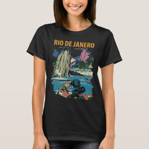 Camiseta Retro de Viaje a Río de Janeiro Brasil