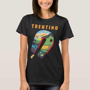 Camiseta retro de viaje a Trentino Italia Alpes