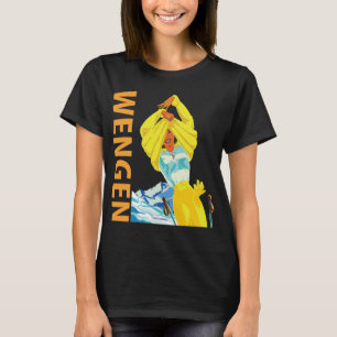 Camiseta Retro de Viaje al Sol de Wengen Alpes Sui