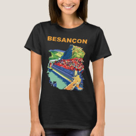 Camiseta Retro de Viaje Besancon Francia Paisaje U