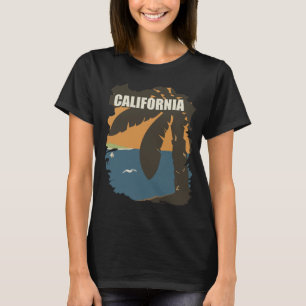 Camiseta Retro de Viaje Costa de Palmeras de Calif