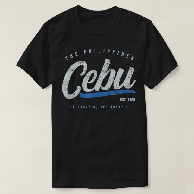 Camiseta Retro de viaje de Cebu (Diseño del anverso)