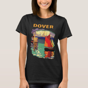 Camiseta retro de viaje Dover Inglaterra Acantilad