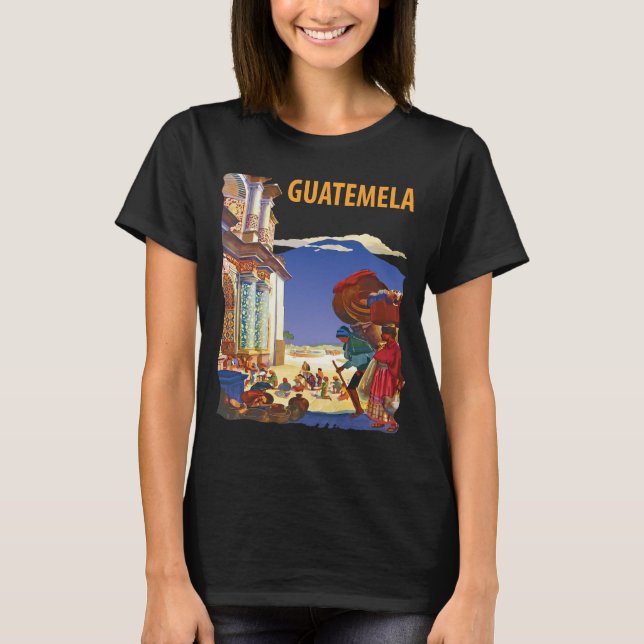 Camiseta Retro de Viaje Guatemala Maya (Anverso)