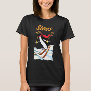 Camiseta Retro de Viaje Stoos Penguin Skier