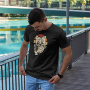 Camiseta Retro de vino para beber perro