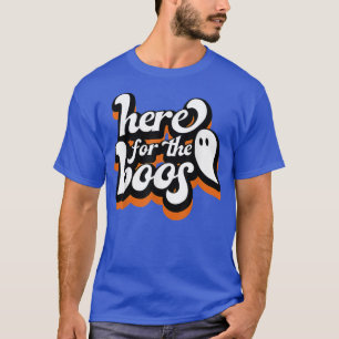 Camiseta Retro De Vintage Aquí Para Los Boos Fantasma Feliz