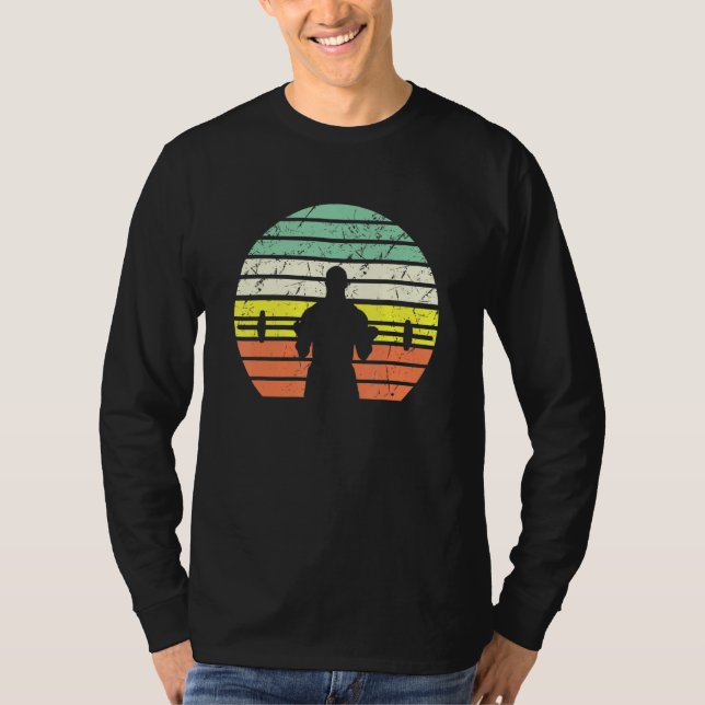 Camiseta Retro De Vintage De Halterofilia Bicep Curl (Anverso)
