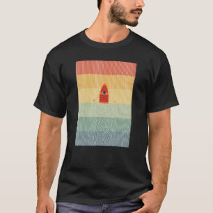 Camiseta Retro de vintage de ilusión óptica de bote de remo