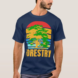 Camiseta Retro de vintage forestal