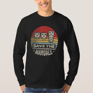 Camiseta Retro De Vintage Guardar Los Manuales Pegar El Man