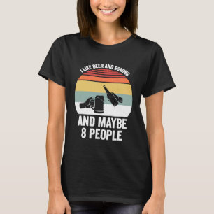 Camiseta Retro De Vintage Me Gusta La Cerveza Y El Remo Y Q