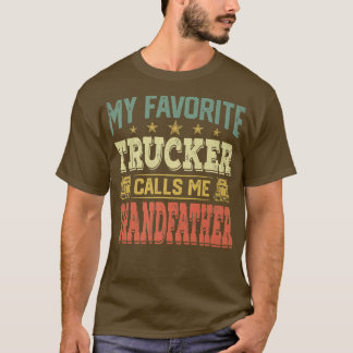 Camiseta Retro De Vintage Para Los Hombres Mi Camionero Fav