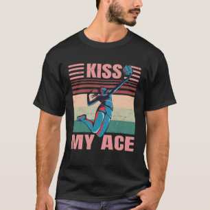 Camiseta Retro de voleybolista femenina Kiss My Ace