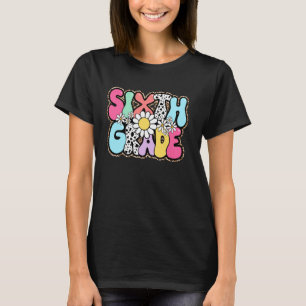 Camiseta Retro de vuelta a la escuela flores de margarita l