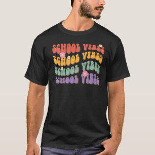 Camiseta Retro de vuelta a la escuela flores lindas