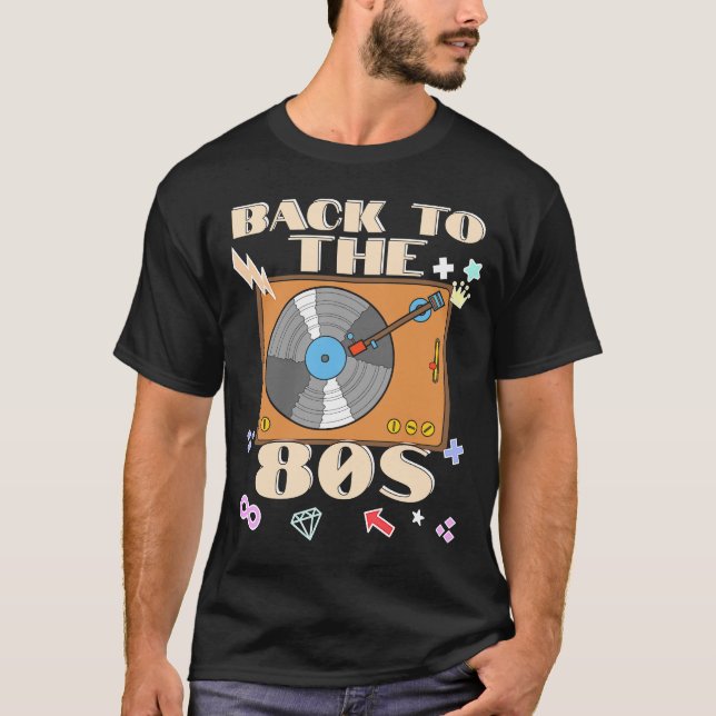 Camiseta Retro de vuelta al conjunto Fiesta de los 80's 80s (Anverso)