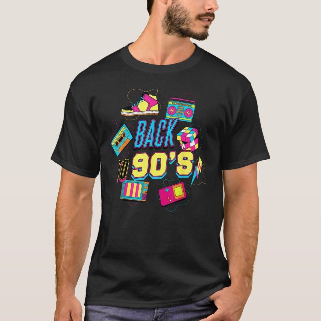 Camiseta Retro de vuelta al diseño gráfico de los años 90 (Anverso)