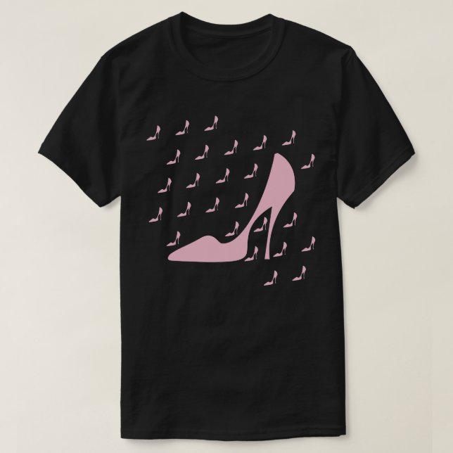 Camiseta Retro de Zapato de Tacón Alto (Diseño del anverso)