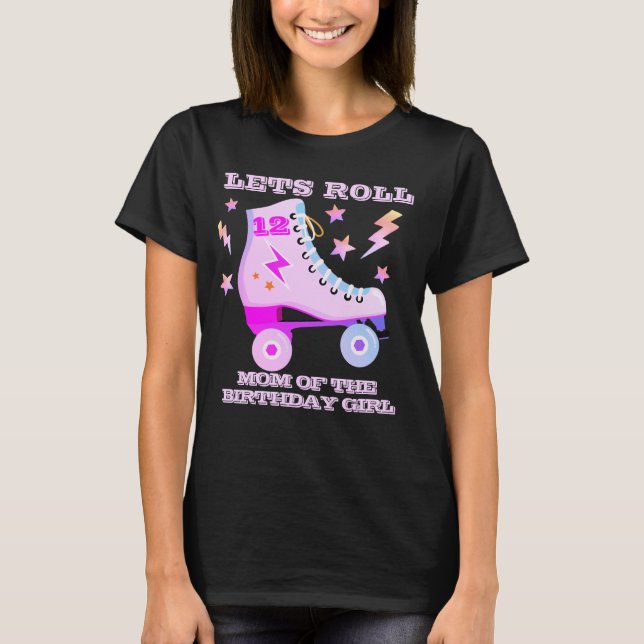 Camiseta Retro Deja Patinar La Neón De La Tripulación Rosa  (Anverso)